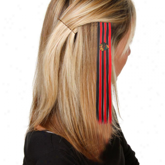 Chicago Blackhawks Ladies Red-black Sports Extension Hair Clips