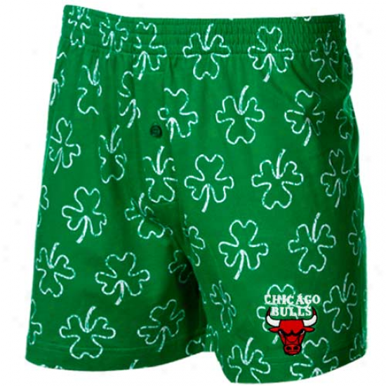 Chicago Bulls Kelly Green Limerick Boxer Shorts