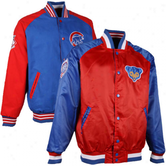 Chicago Cubs Retro To Current Reversible Jacket - Royal Blue/red