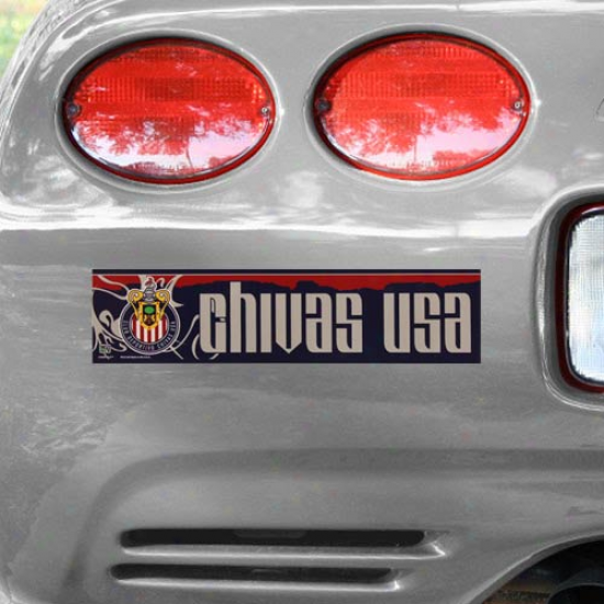 "chivas Usa 12"" X 3"" Full glass Stickdr"