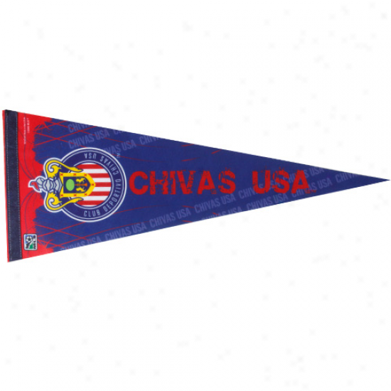 Chivas Usa Royal Blue 12'' X 30'' Premium Felt Banner