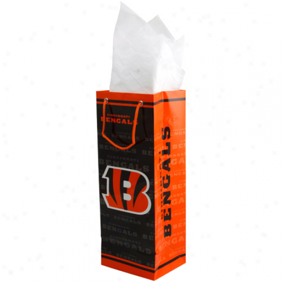 Cincinnati Bengals Orange-black Bottle Gift Bag