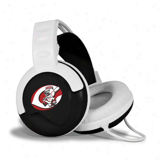 Cincinnati Red sWhite-black Fan Jams Over-ear Headphones