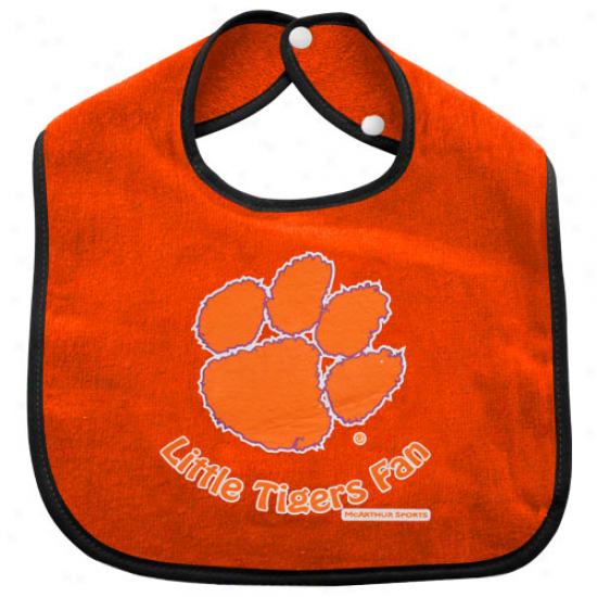 Clemson Tigers Infant Orange Little Fan Bib