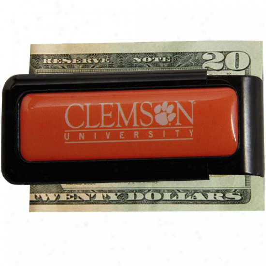 Clemson Tigers Orange Univresity Wealth Clip