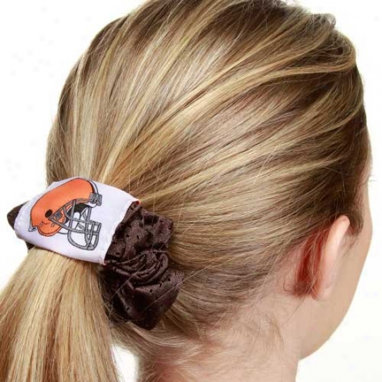 Cleveland Browns Brown Mesh Hair Twist