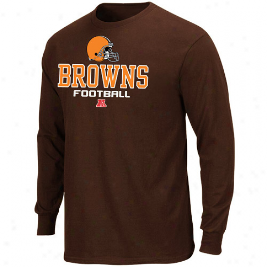 Cleveland Browns Critical Victory V Long Sleeve T-shirt - Briwn