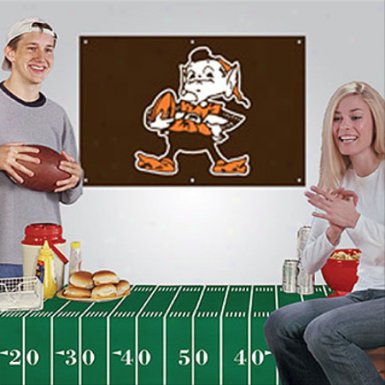 Cleveland Browns Fan Banner & Tablecloth 2-piece Football Party Kir