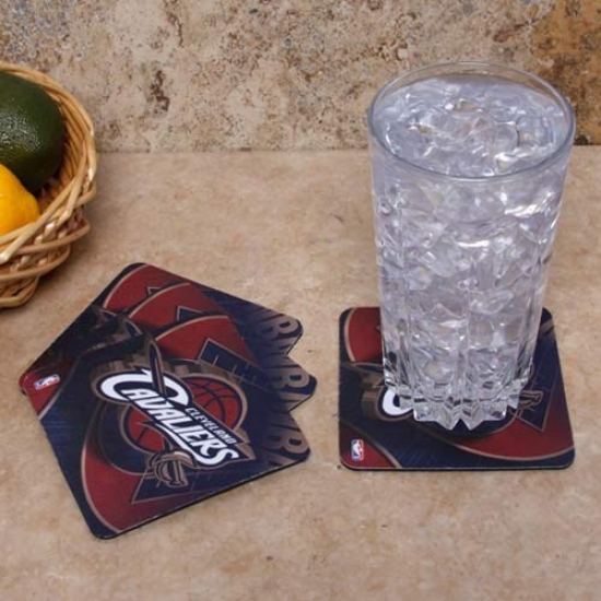 Cleveland Cavaliers 4-pack Sublimated Logo Neoprene Coaster Set