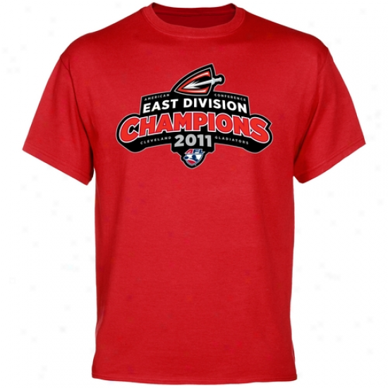 Cleveland Gladiators 2011 Afl East Division T-shirt - Red