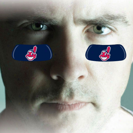 Cleveland Indians 2-pair Navy Blue Team-colored Eye Black Strips