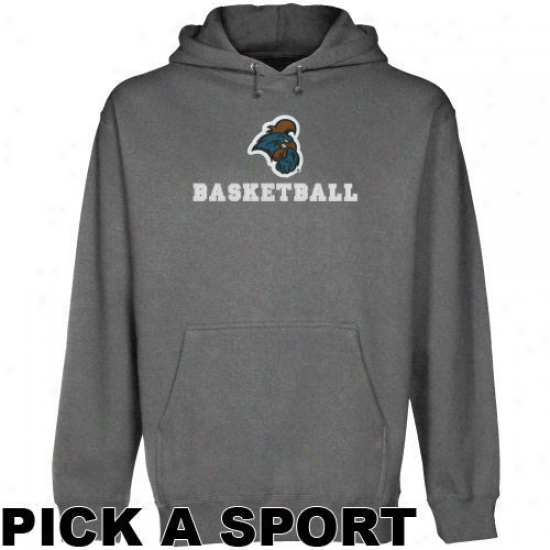 Coastal Carolina Chanticleers Gunmetal Custom Sport Lpgo Applique Midweight Pullover Hoody