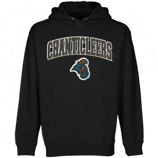 Cpastal Carolina Chanticleers Logo Arch Applique Pullover Hoodie - Black