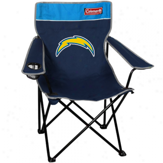 Coleman San Diego Chargers Navy Blue-powder Blue Quad Folding Chair