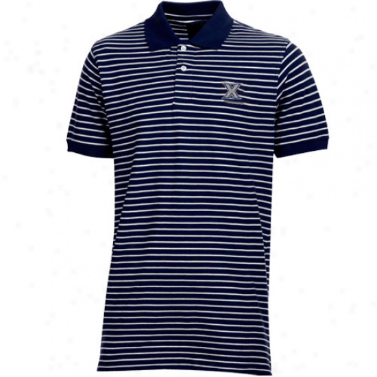 Colony Sportswear Xavier Museteers Navy Blue Icon Stripe Polo