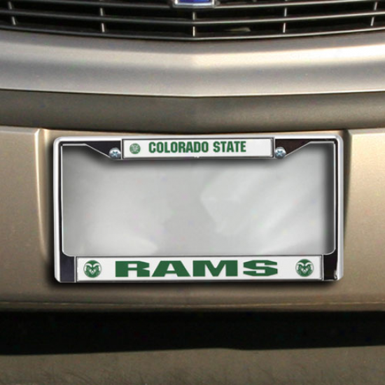 Colorado State Rams Chrome Licensd Plate Frame