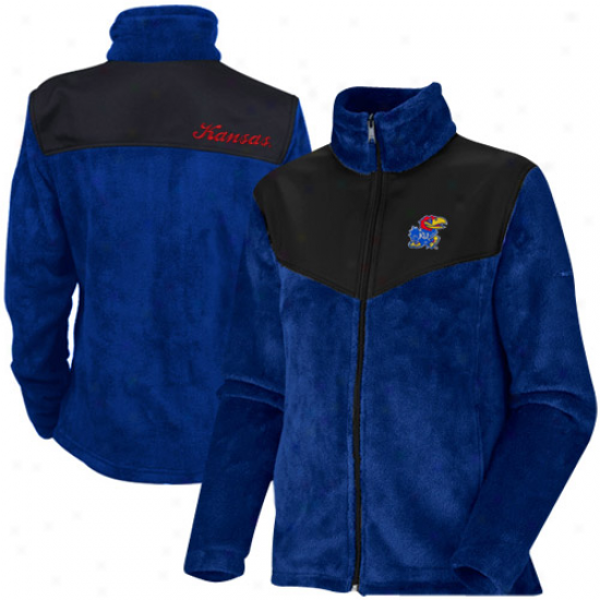 Columbia Kansas Jayhawks Womens Plush Pass Jacket - Royal Blue