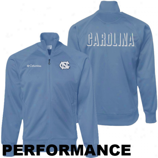 Columbia North Carolina Tar Heels (unc) Carolina Blue Acceleration Trackster Full Zip Performance Jacket