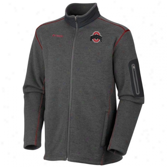 Columbia Ohio State Buckeyes Charcoal Alumni Full Zip Jacket