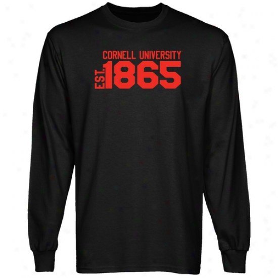 Cornell Big Red Black Est. Date Long Sleeve T-shirt