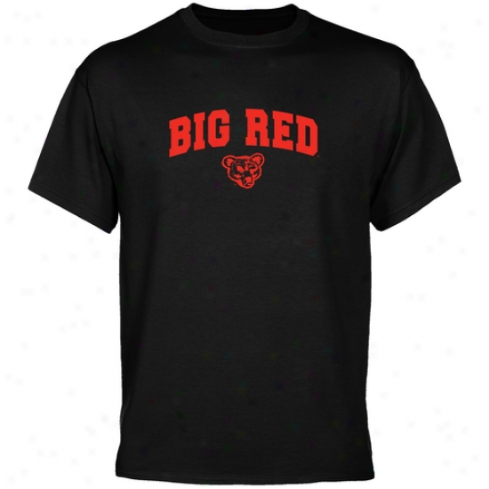 Cornell Big Red Black Mascot Arch T-syirt