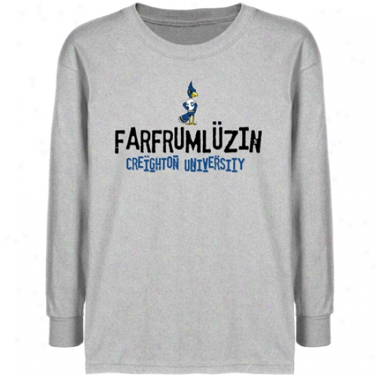 Creighton Bluejays Youyh Ash Farfrumluzin T-shirt