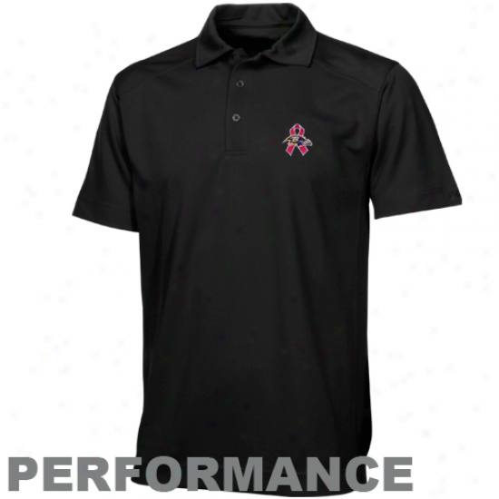 Cutter & Buck Baltimore Ravens Black Breast Cancer Awareness Genre Performance Polo