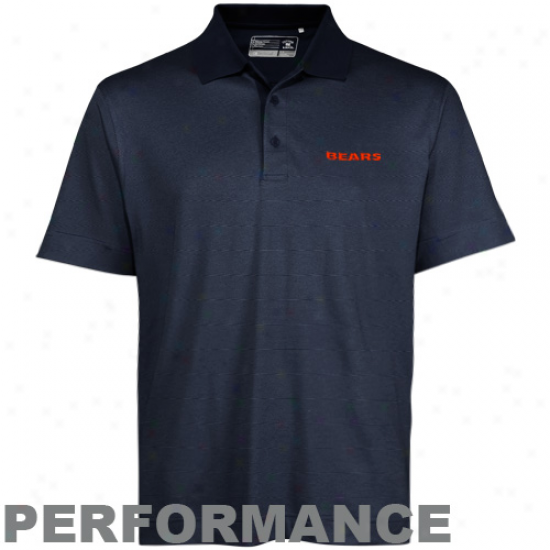 Cutter & Buck Chicago Bears Navy Blue Resolute Performance Polo