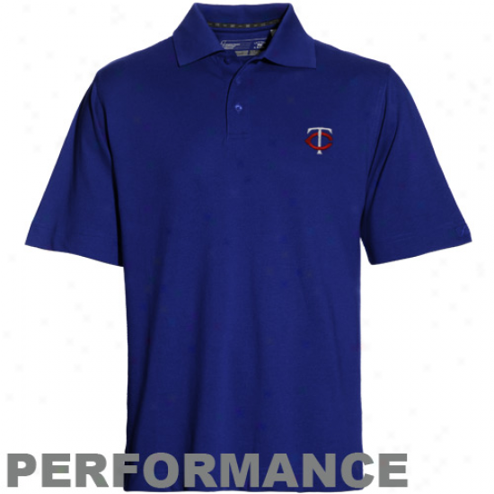 Cutted & Buck Minnseota Twins Navy Blue Championship Performance Polo