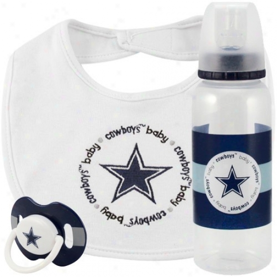 Dallas Cowboys 3-piece Pacifief, Bib & Bottle Gift Set