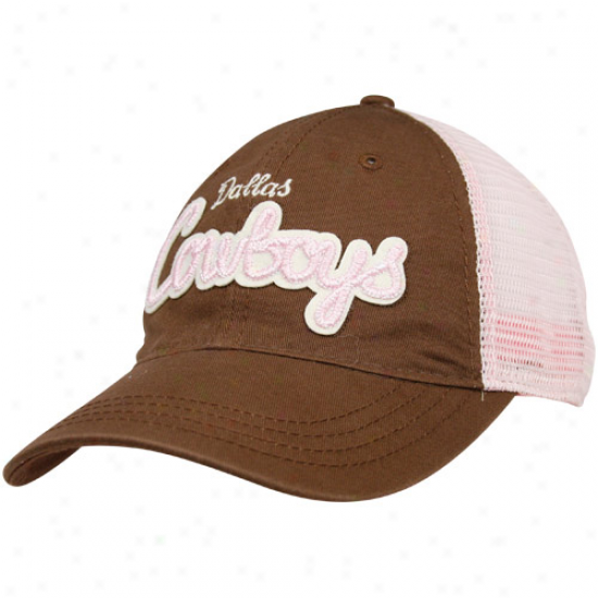 Dallas Cowboys Ladies Brown-pink Pedernales Falls Adjustable Hat