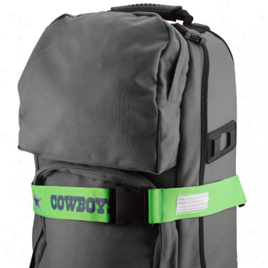 Dallas Cowboys Neon Green Adjustable Luggage Strap