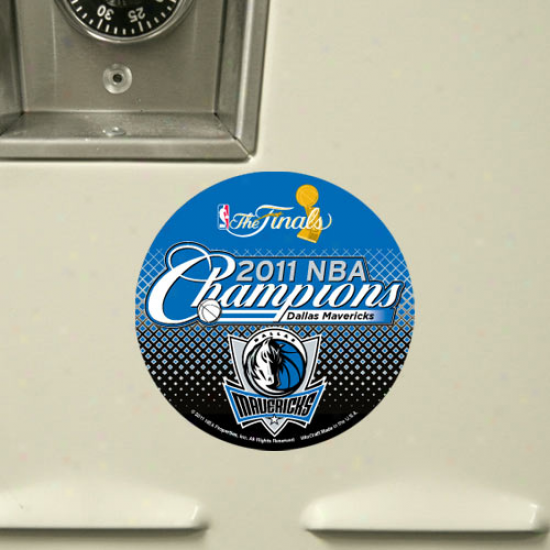 "dallas Mavericks 2011 Nba Champions 4"" Die Cut Round Magnet"