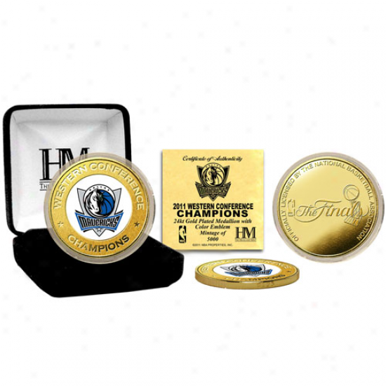 Dallas Mavericks 2011 Nba Western Conference Champions Commemorative Gold Coin