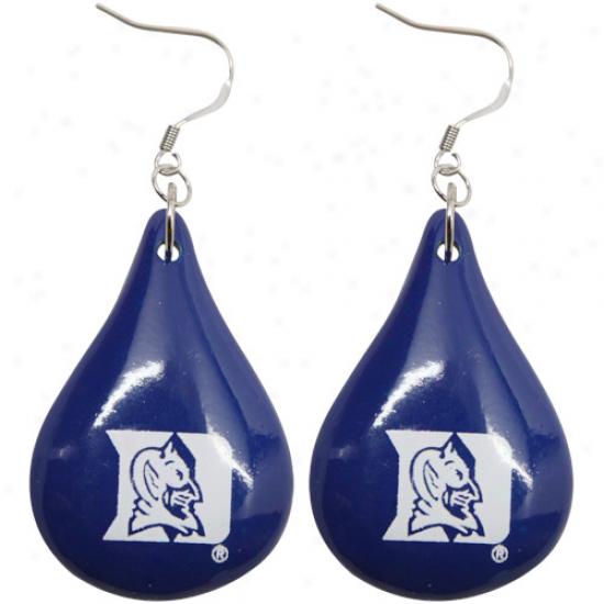 Dayna U Duke Livid Devils Duke Blue Sever Drop Wooden Earrings