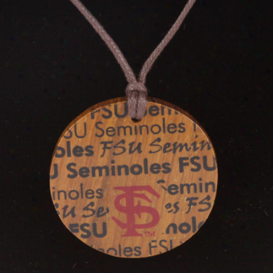 Dayna U Florida State Seminoles (fsu) Ladies Infiity Wooden Necklace