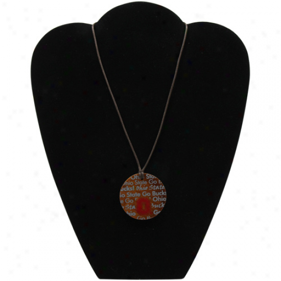 Dayna U Ohio Stte Buckeyes Ladies Infinity Wooden Necklace