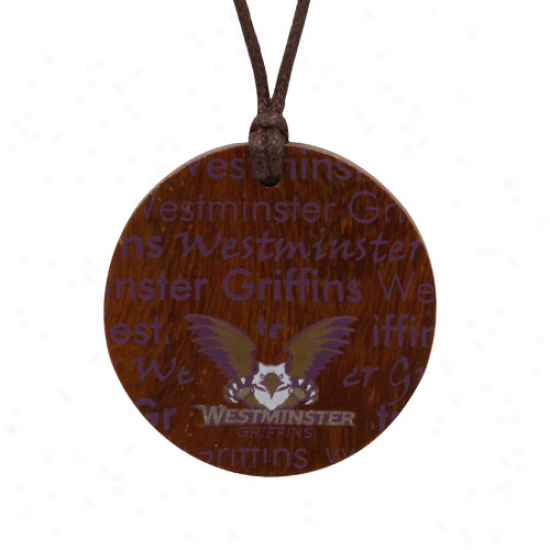 Dayna U Westminster Griffins Ladies Infinity Wooden Necklacee