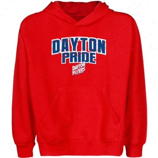 Dayton Flyers Youth State Pride Pullpver Hoodie - Red