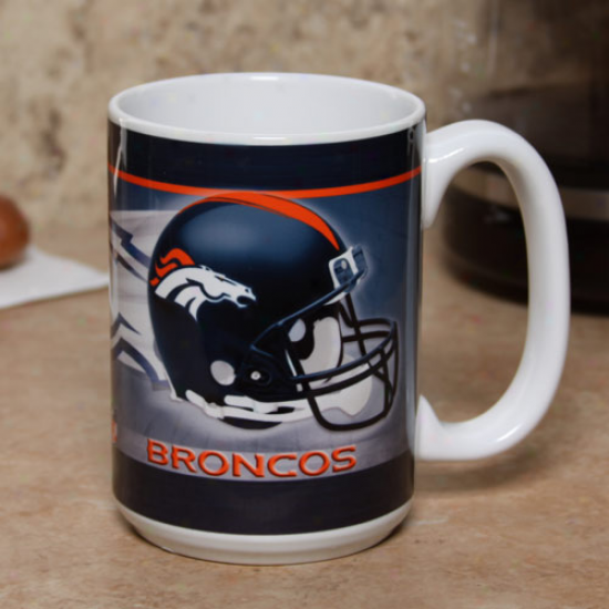 Denver Broncos 15oz. Helmet Sublimated Mug