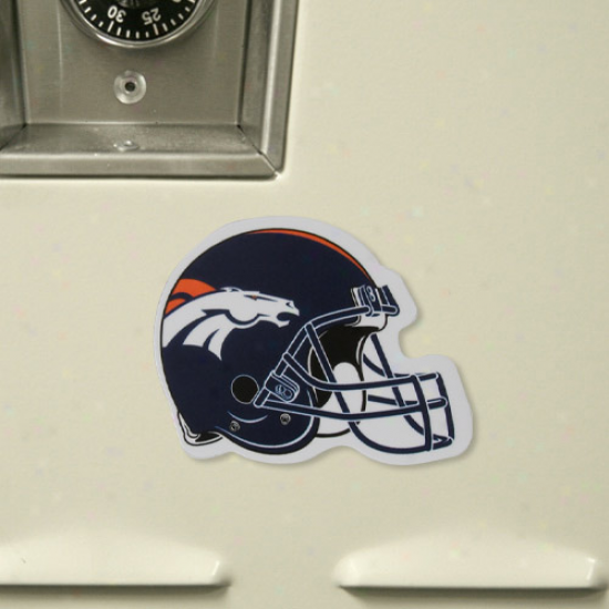 Denver Broncos 6-pack Football Helmet Magnet Sheet