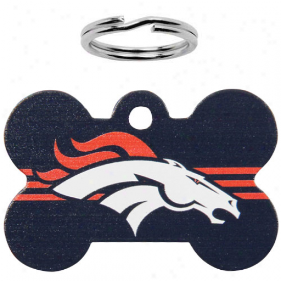 Denver Broncos Bone Engravable Pet Id Tag