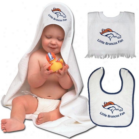 Denver Broncos Hooded Towel & Bib Set