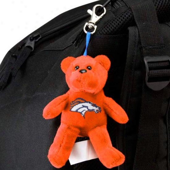 Denver Broncos Orange Plush Bear Keychain