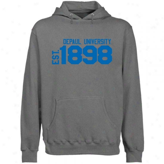 Depaul Blue Demons Gunnetal Est. Date Lightweight Pullover Hoody