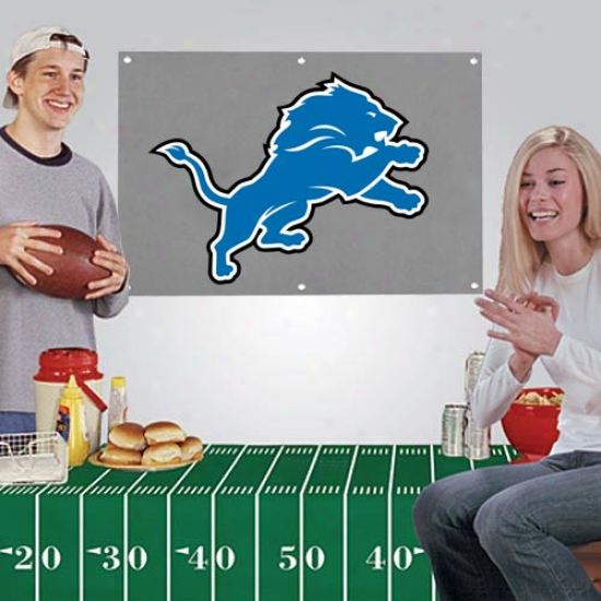 Detroit Lions Banner & Tablecloth 2-piece Football Party Kit