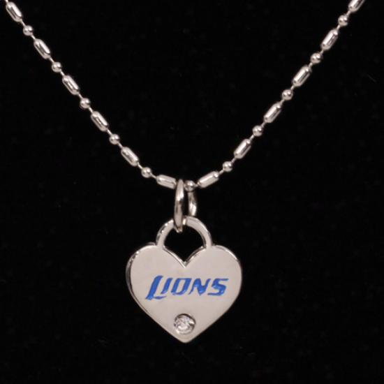 Detroit Lions Mini Heart 18'' Necklace