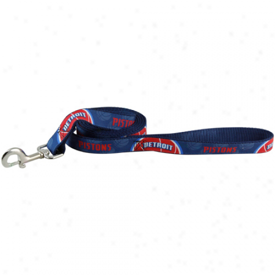 Detroit Pistons 6' Navy Blue-red Dog Leash