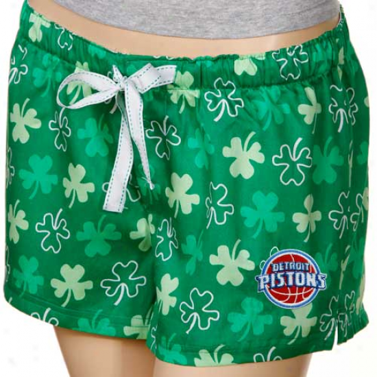 Detroit Pistons Ladies Kelly Green Colleen Boxer Shorts