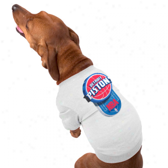 Detroit Pistons Performance Pet T-shirt - White